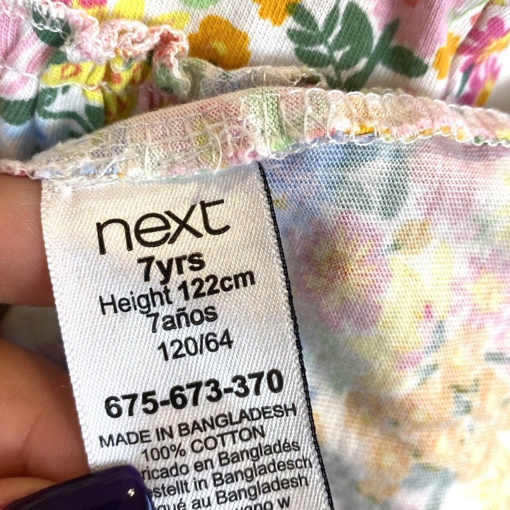 NEXT Floral Jersey Short Sleeve Dress - Picture 5 of 5